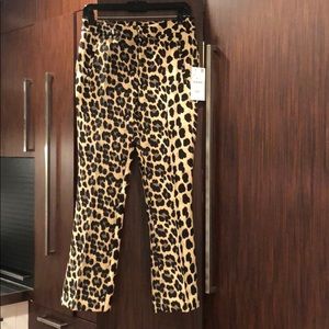 Zara polyester leopard pants size small